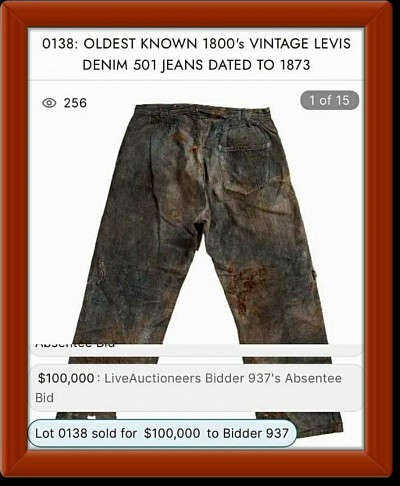 OLDEST KNOWN 1800'S VINTAGE LEVIS